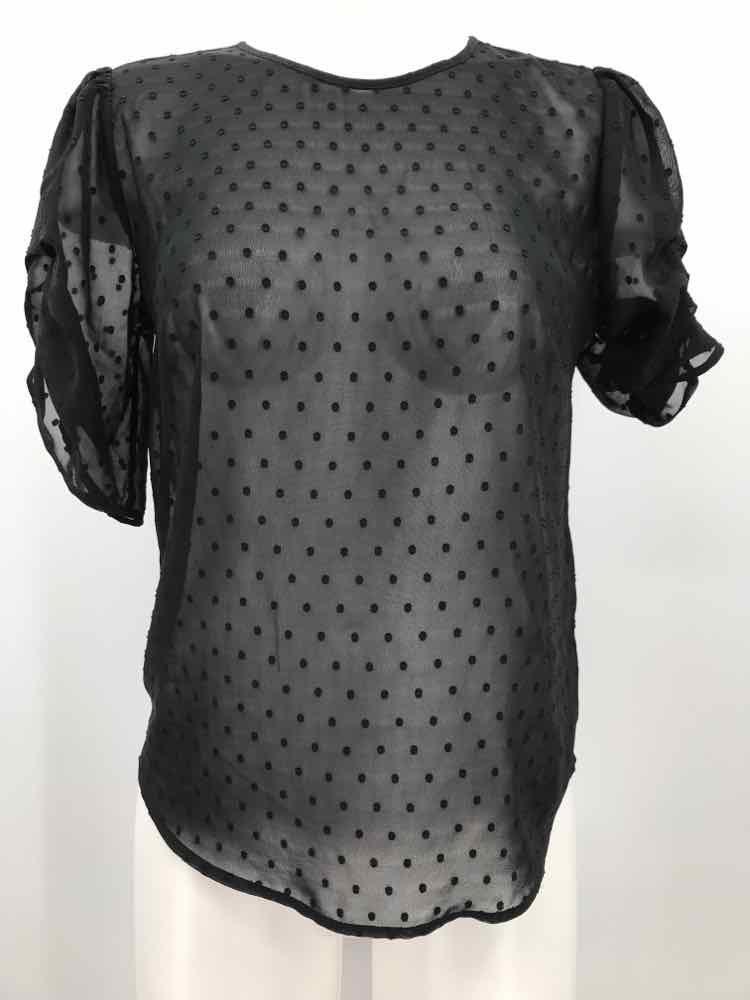 Chelsea 28 Black Size XXS Textured Blouse