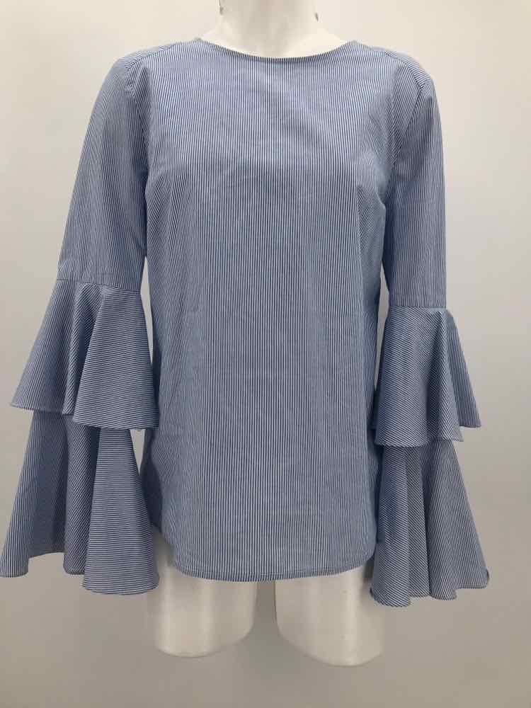 Chelsea 28 Blue Size Small Stripe Blouse