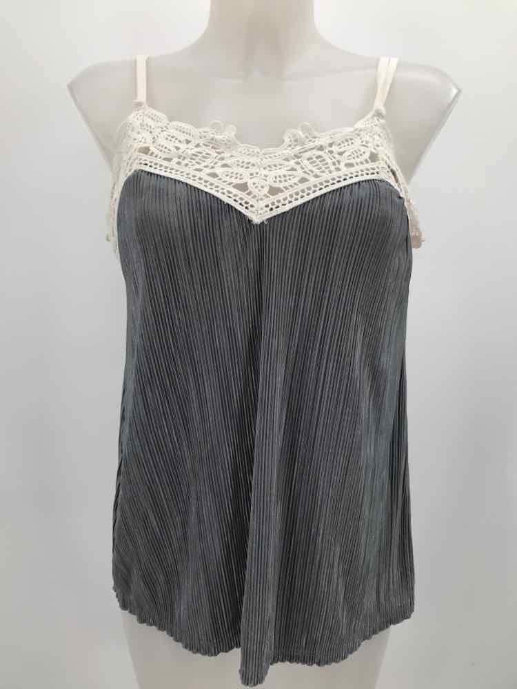 Chelsea 28 Grey Size Small Pleated Shimmer Camisole