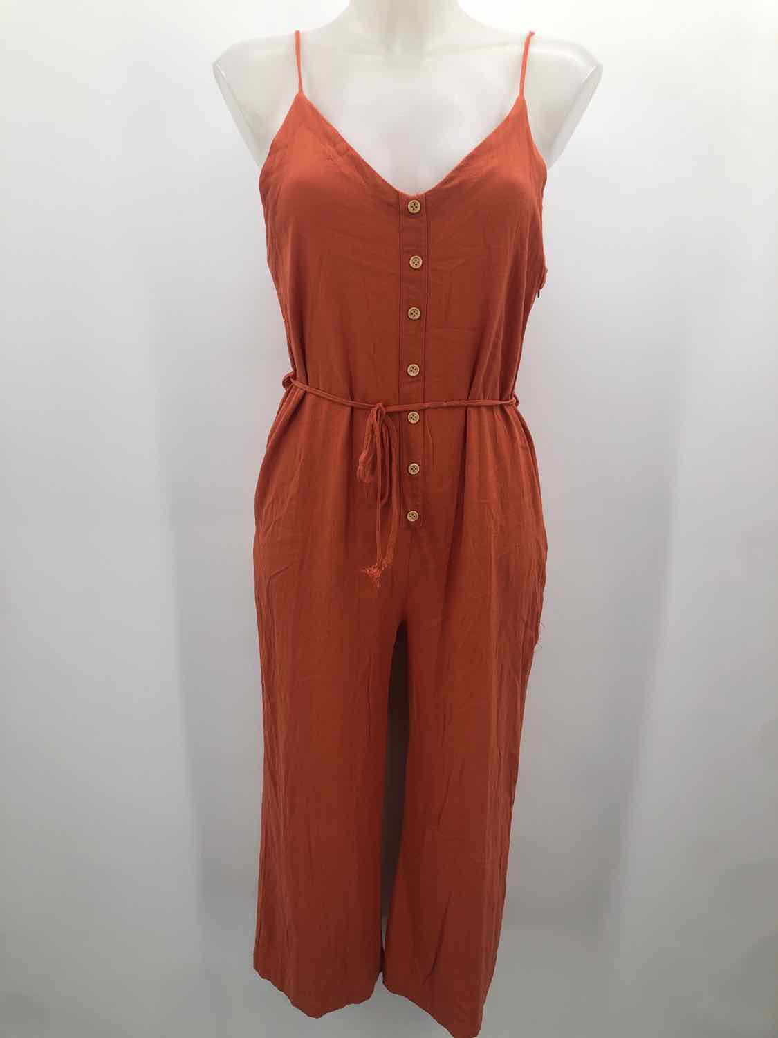 Chelsea & Violet Orange Size XL Sleeveless Jumpsuit