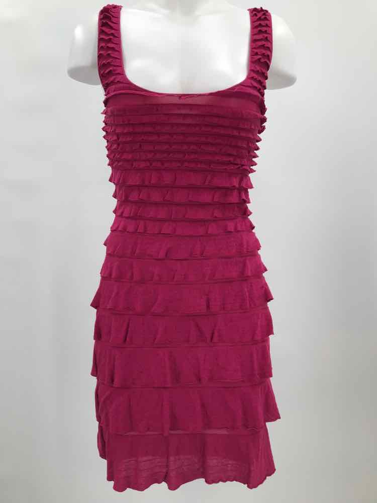 Chelsea & Violet Purple Size Small Layered Ruffle Knee Length Sleeveless Dress