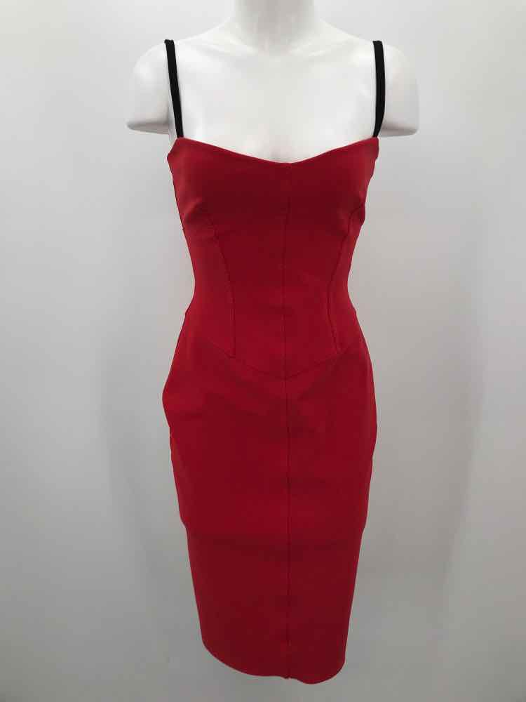 Chiara Boni Red Size Small Bodycon Midi Sleeveless Dress