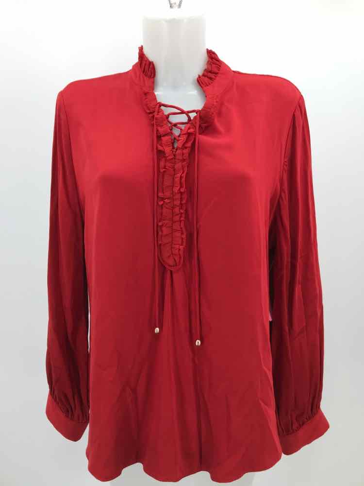 Chico's Red Size Large Long Sleeve Tunic