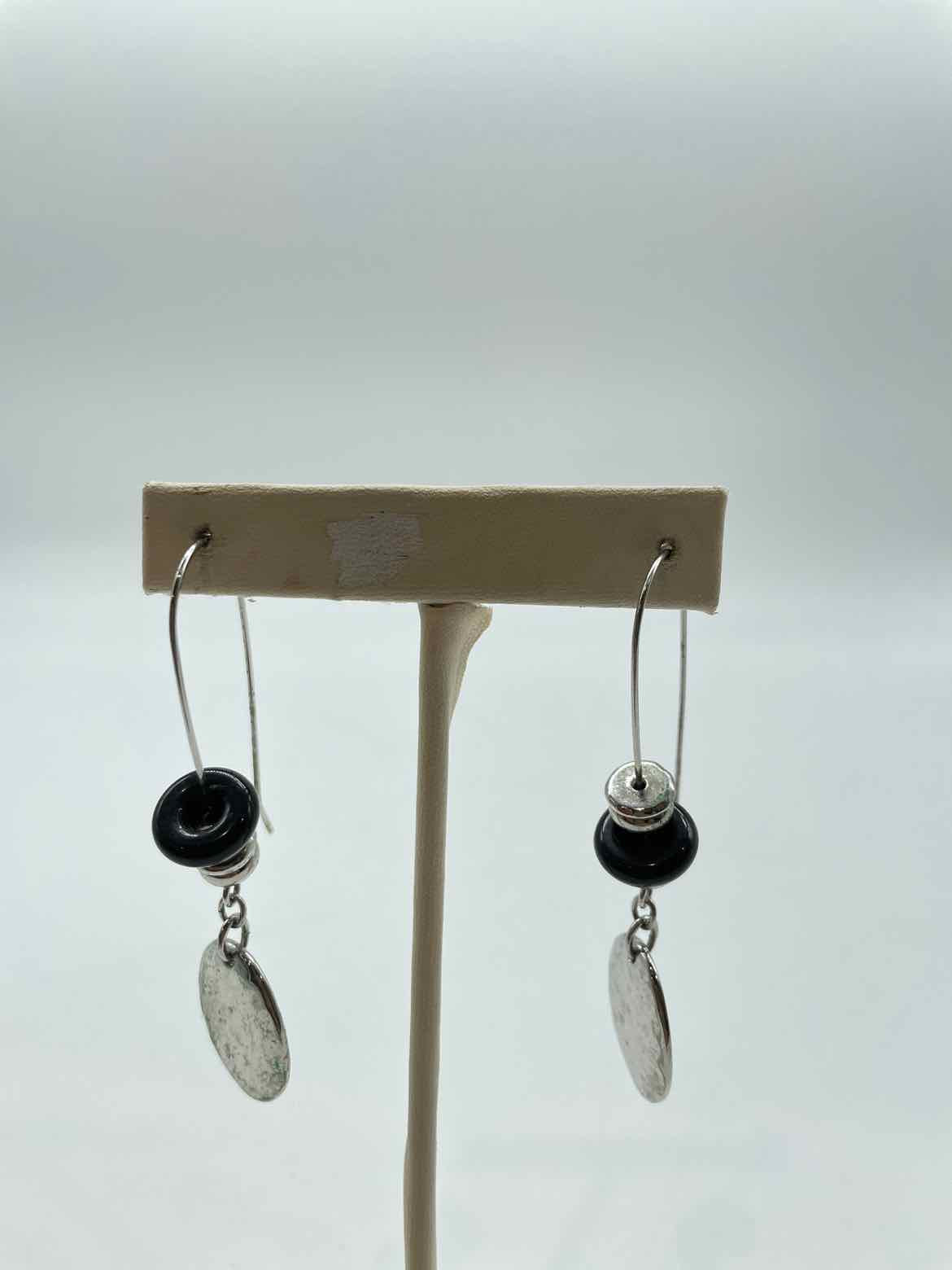 Chico's Silver Beaded Drop Earrings