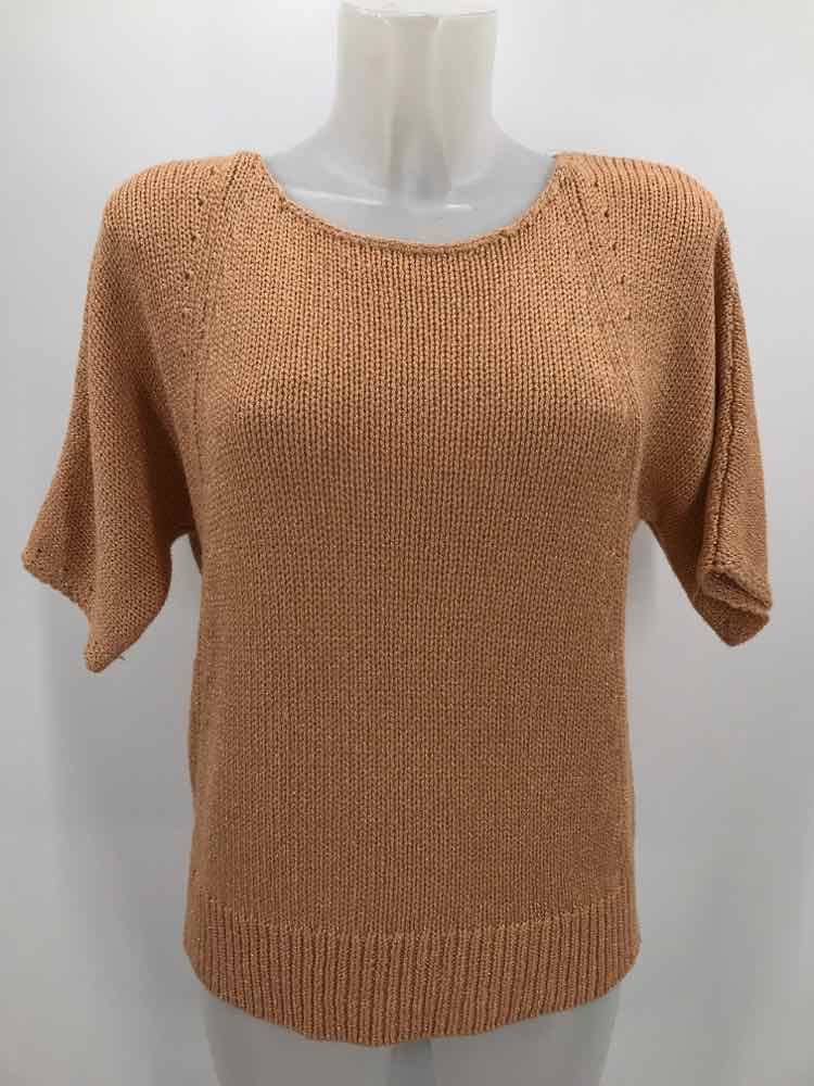 Chico's Tan Size 1 Knitted Glitter Sweater