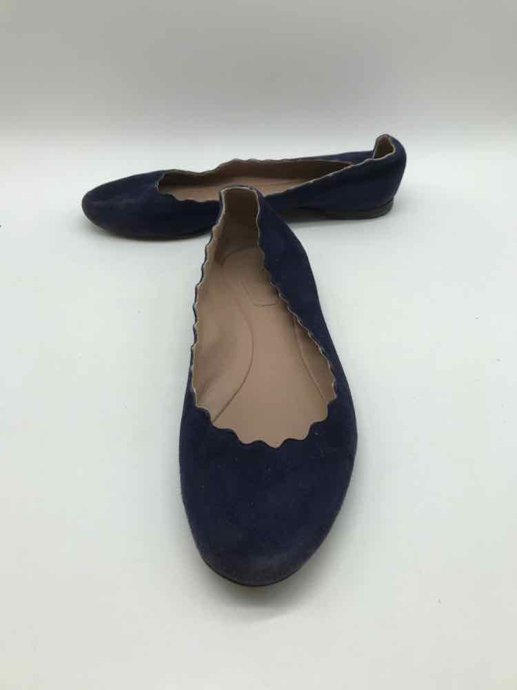 Chloe Navy Size 6.5 Ruffle Ballet Ballet Flat