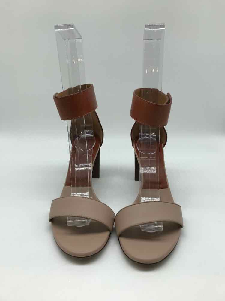 Chloe Pink Size 10 Two-Tone Strappy Heels