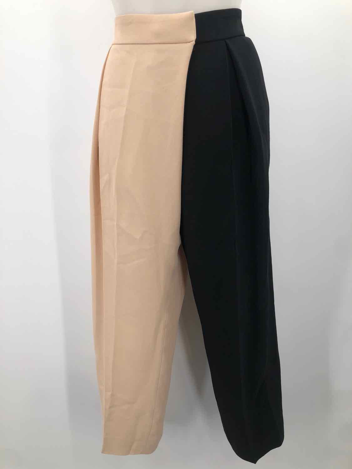 Chloe Tan Size 10 Colorblock Dress Pants