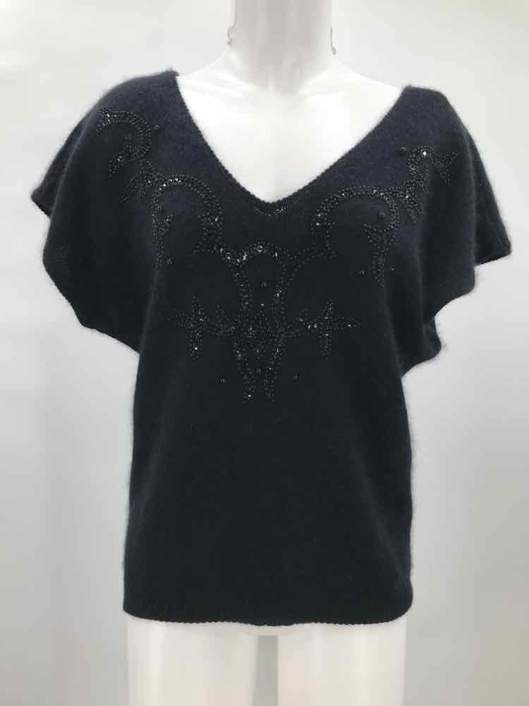 Christian Dior Black Size Medium Beaded Knit Top