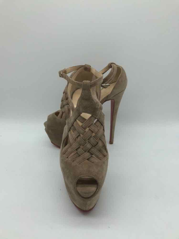 Christian Louboutin Tan Size 6 Caged Stiletto