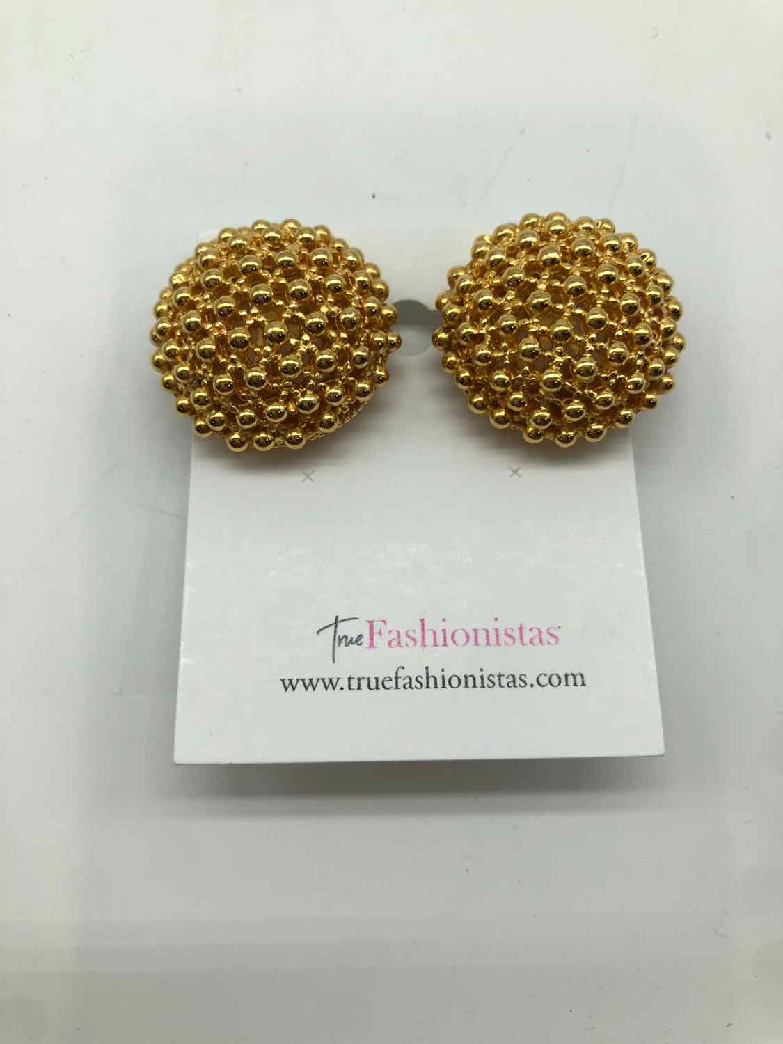 Ciner Gold Circle Clip-On Earring