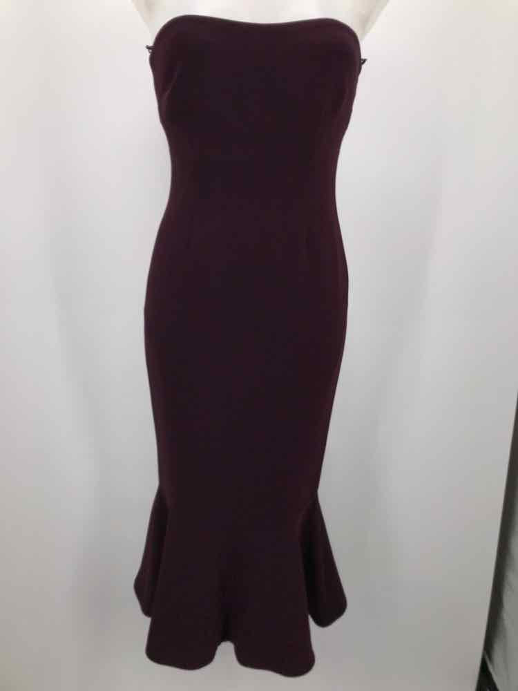 Cinq a Sept Purple Size 2 Strapless Mermaid Evening Gown