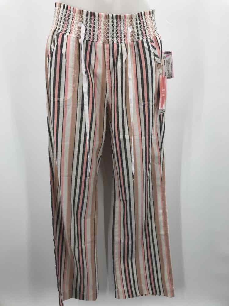 Cisono Pink Size Medium Stripe Pull On Pants