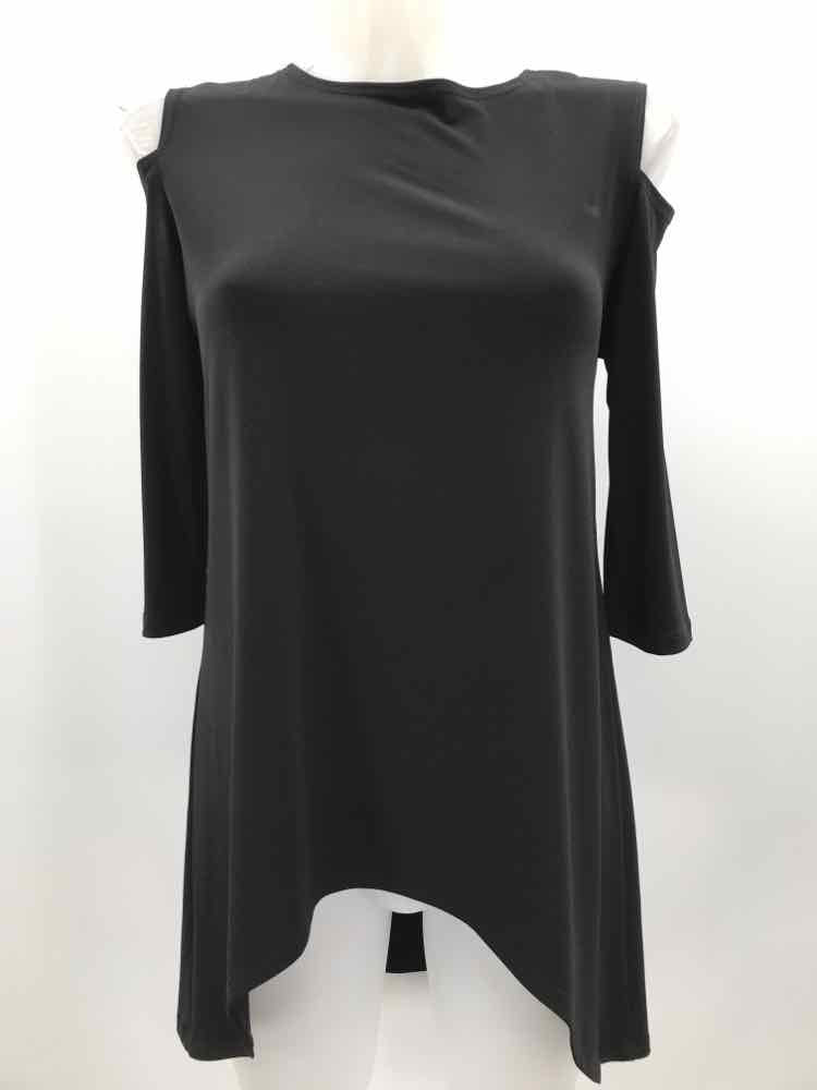 Clara Sun Woo Black Size XS Mid Sleeve Open Shoulder Blouse