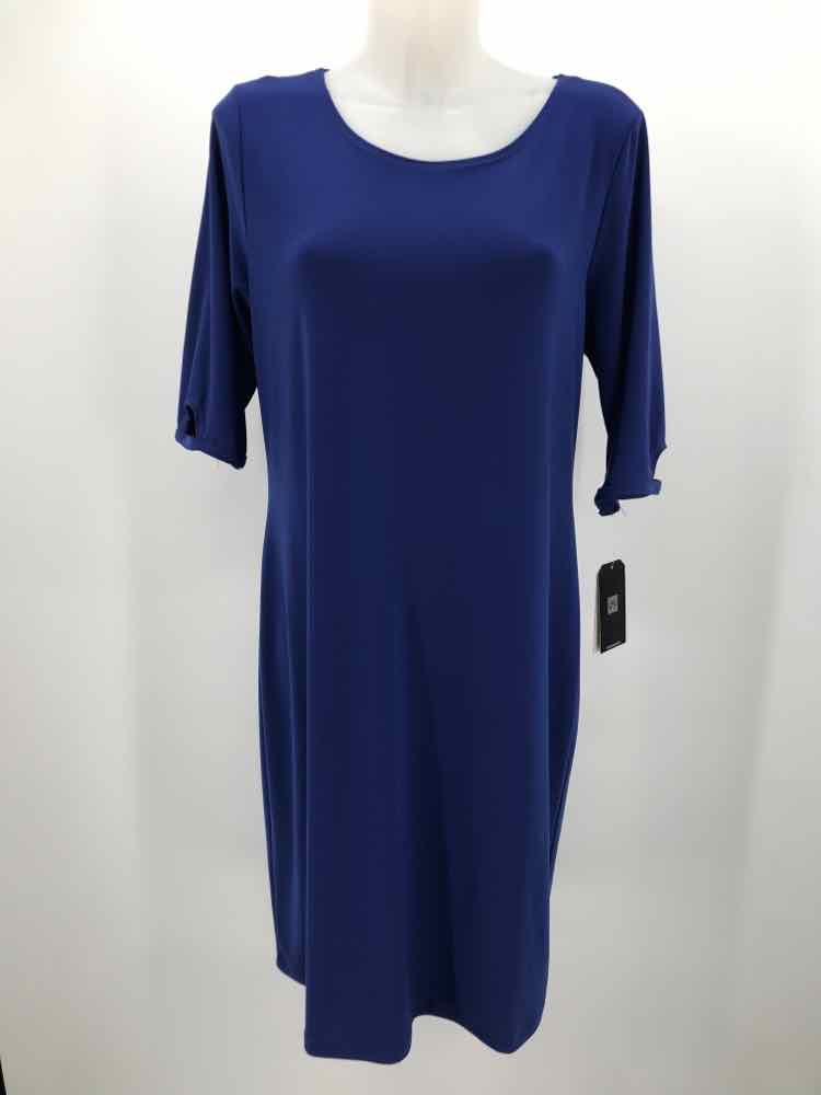 Clara Sun Woo Blue Size Medium Knee Length Long Sleeve Dress