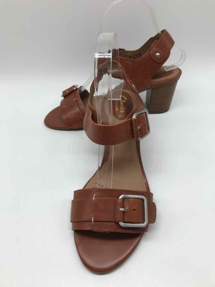 Clarks Brown Size 7.5 Block Heels