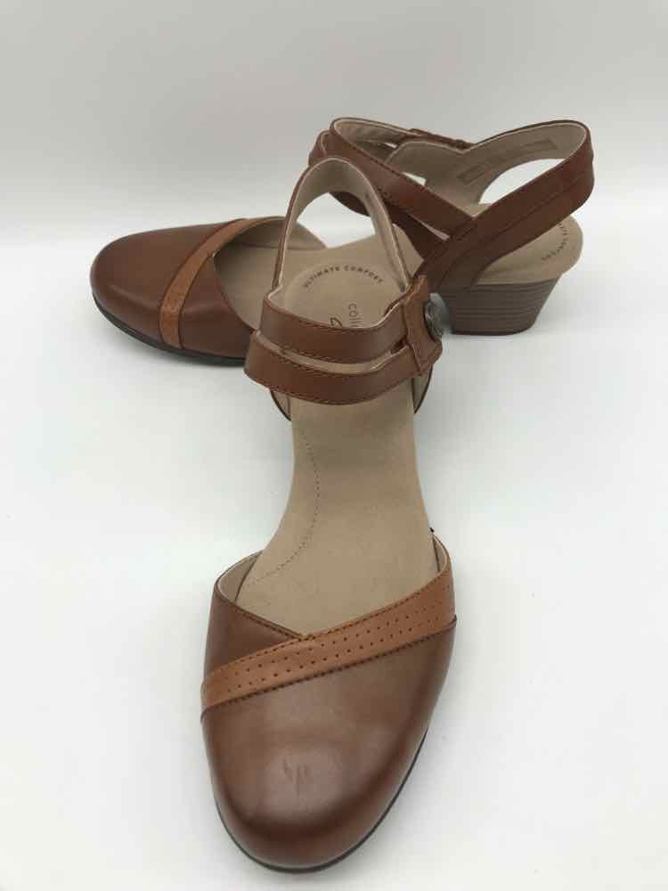 Clarks Brown Size 9.5 Strappy Heels