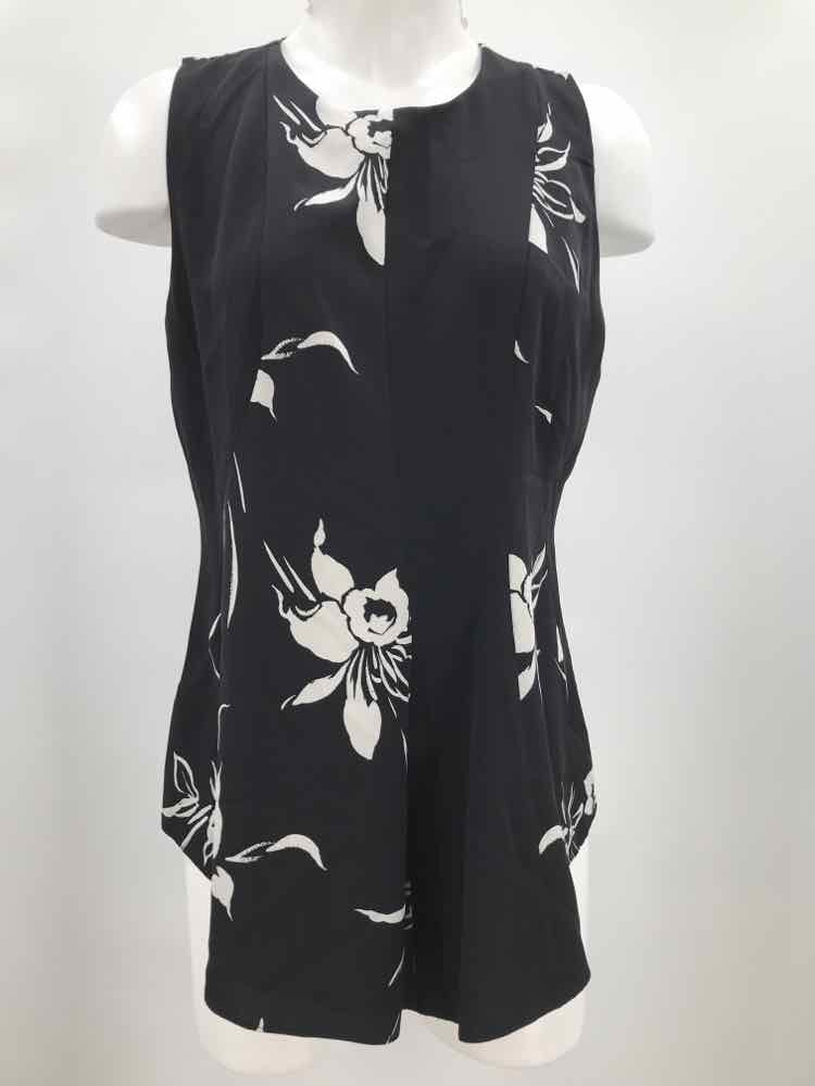 Classiques Entier Black Size Medium Floral Sleeveless Top