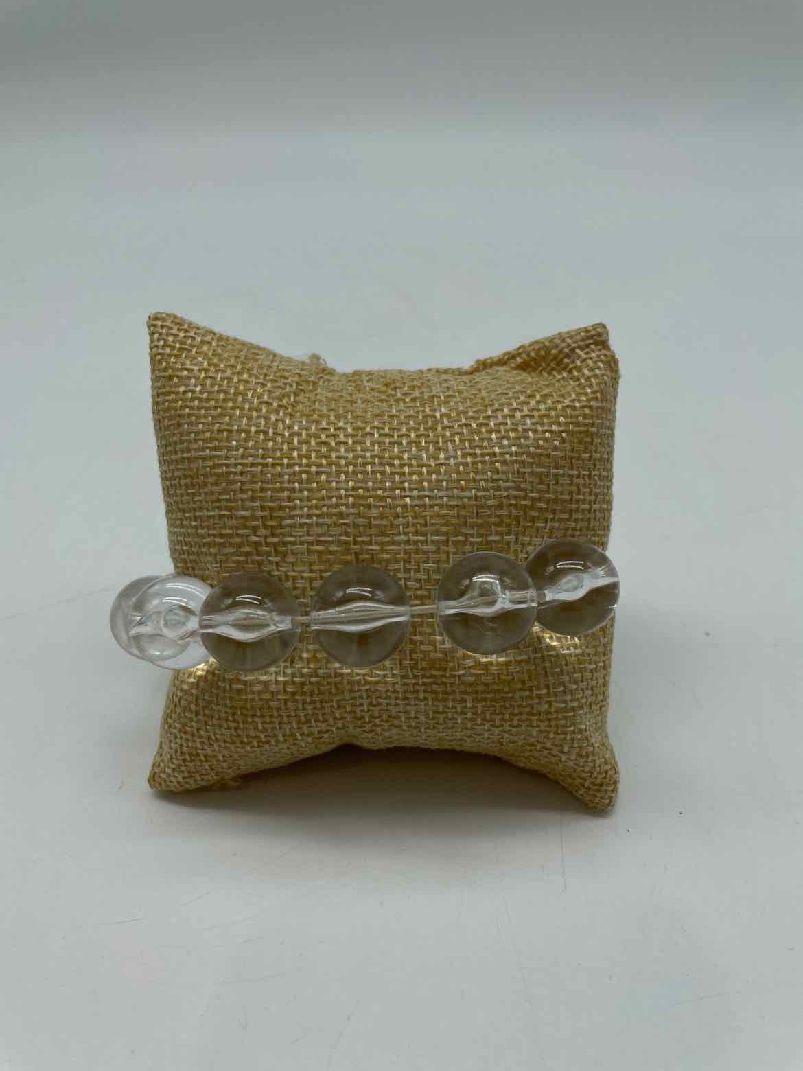 Clear Beaded Stretchy Bracelet