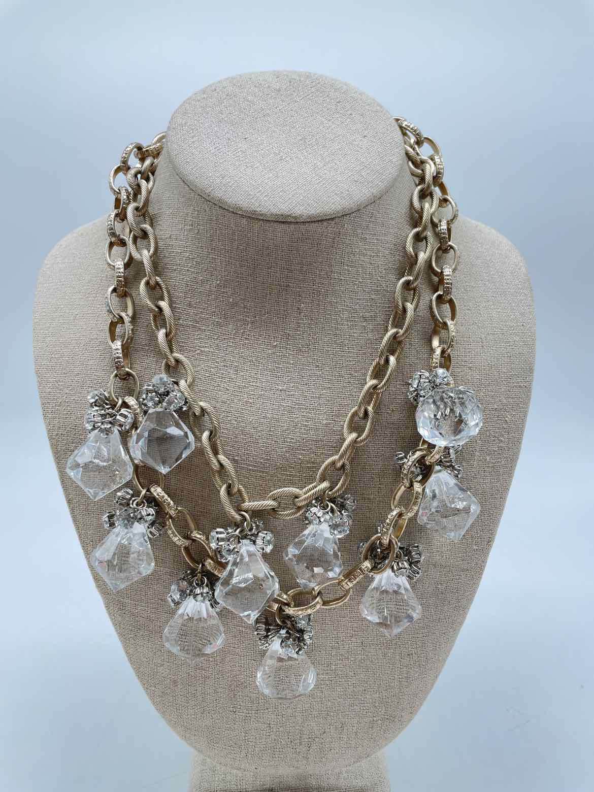 Clear Crystal Chunky Necklace