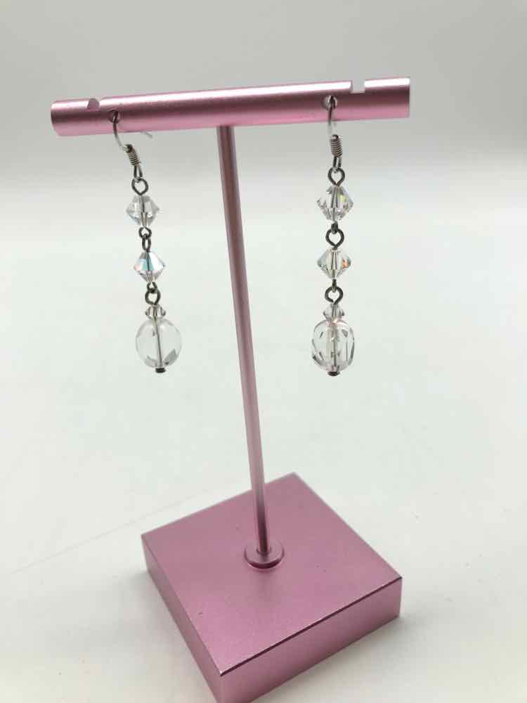 Clear Crystal Drop Earrings