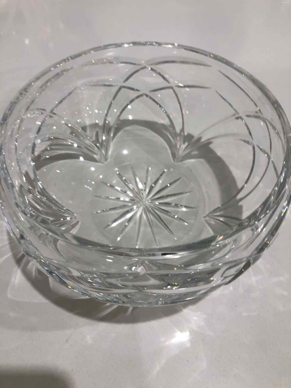 Clear Cut Crystal Bowl Decorative Accessory