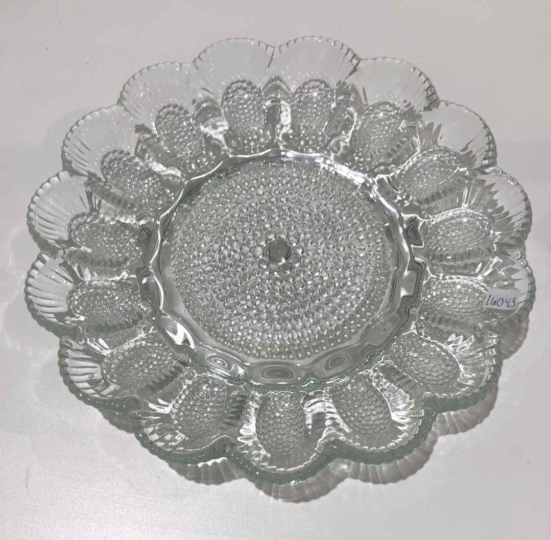 Clear Glass Deviled Egg Dishe