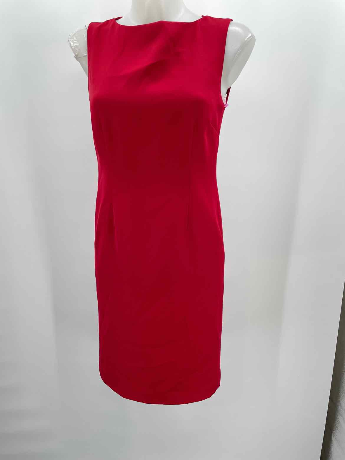 Clifford & Wills Red Size 4 Knee Length Sleeveless Dress