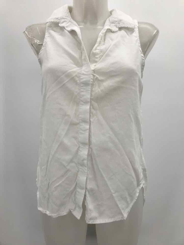 Cloth & Stone White Size XS Collared Button Down Tank Top