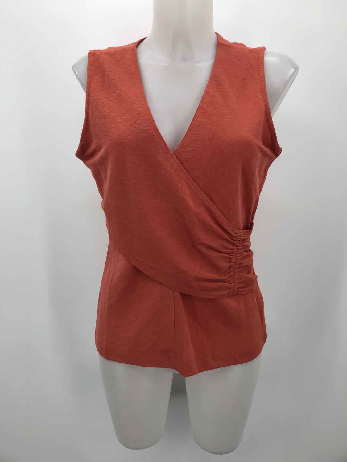 Club Monaco Tan Size Small Ruched Sleeveless Top