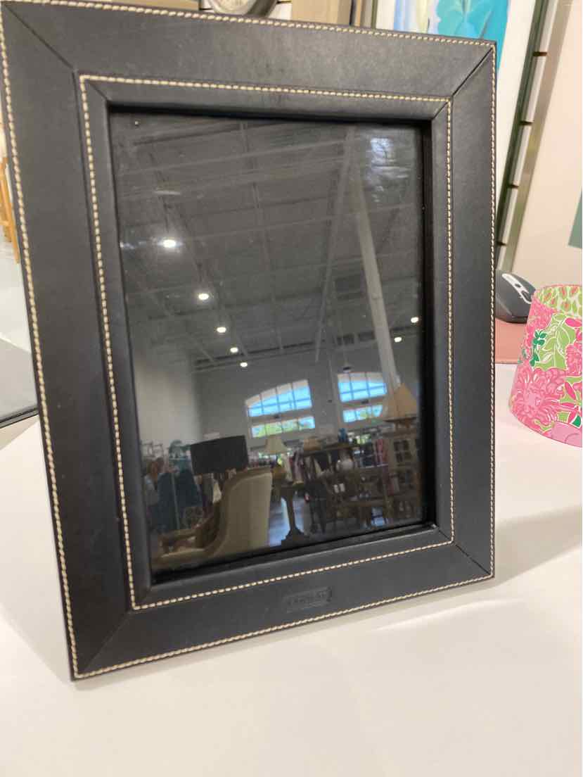 Coach Black Leather Picture Frame for 5x7 Photo