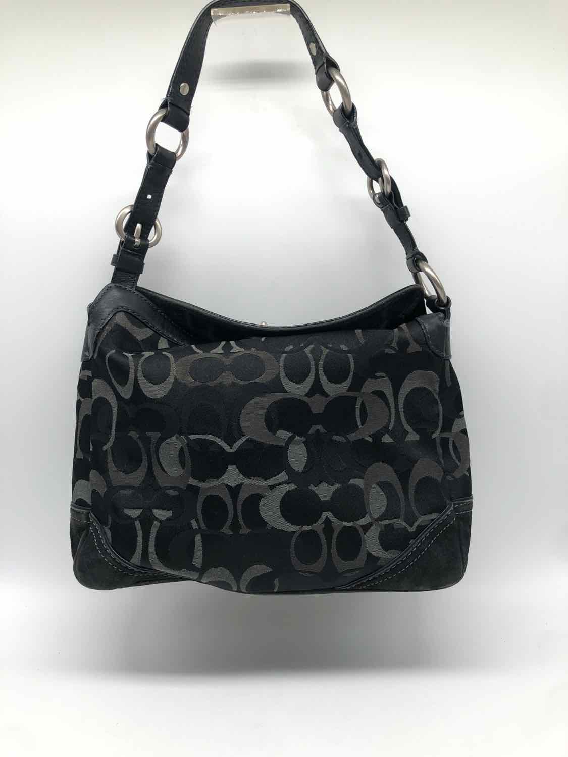 Coach Black Monogram Shoulder Bag