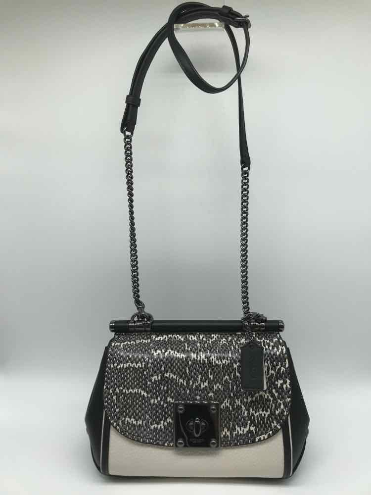 Coach Black Printed Satchel Satchel Handbag