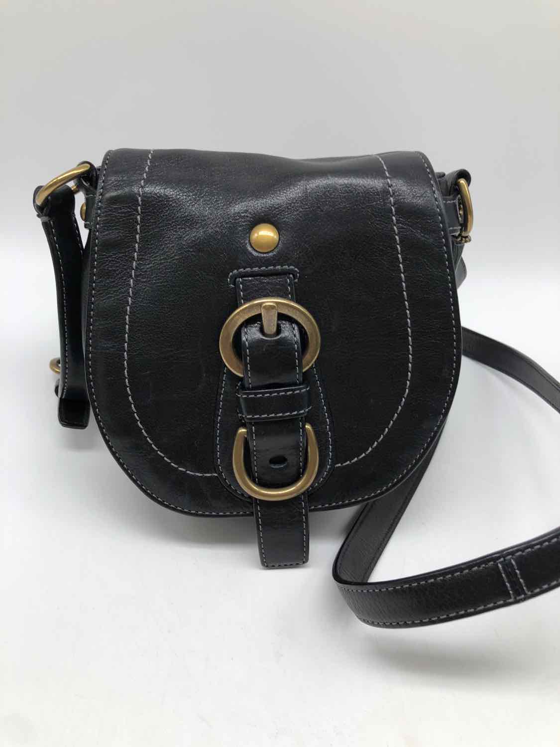 Coach Black Saddle Bag Leather Crossbody