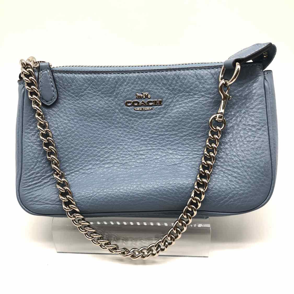 Coach Blue Chain Link Wristlet