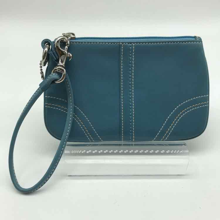 Coach Blue Leather Wristlet Wristlet