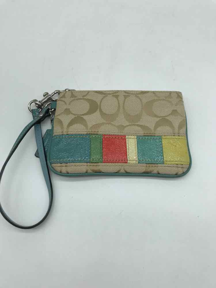 Coach Brown Colorblock Wristlet Wristlet