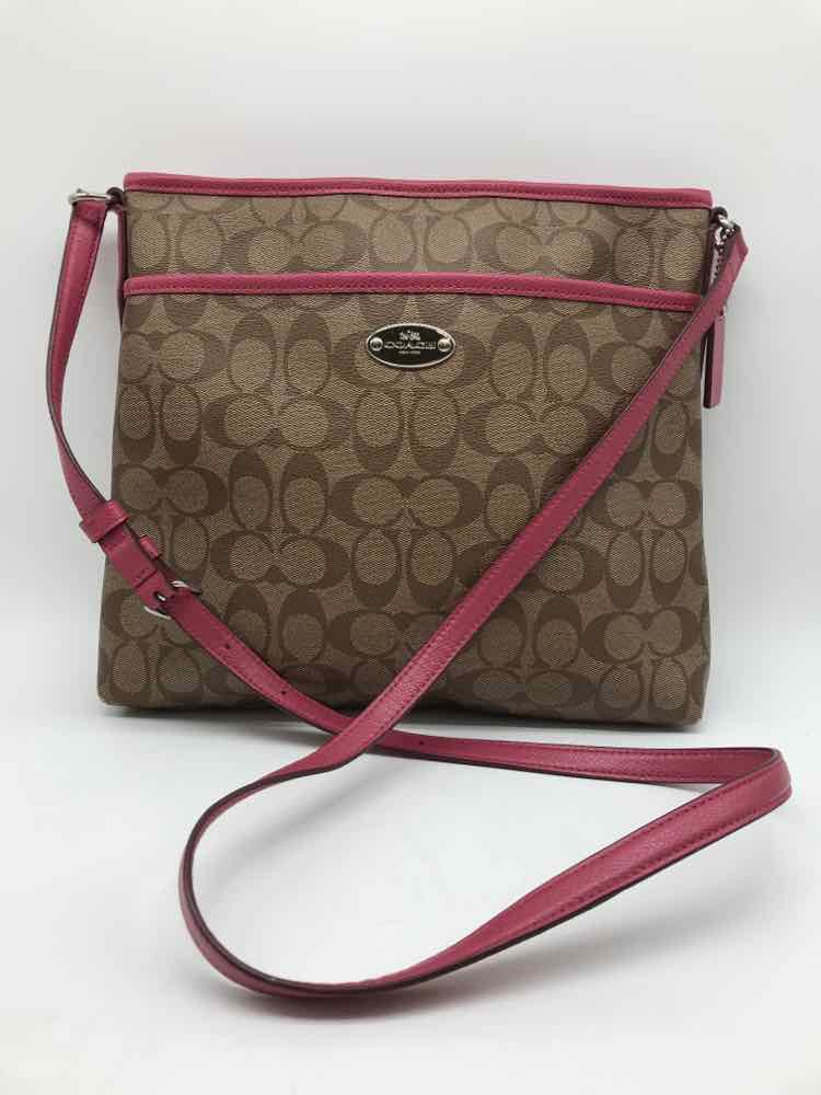 Coach Brown Monogram Crossbody Leather Crossbody