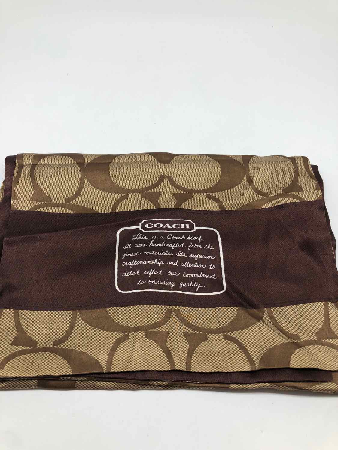 Coach Brown Monogram Scarves