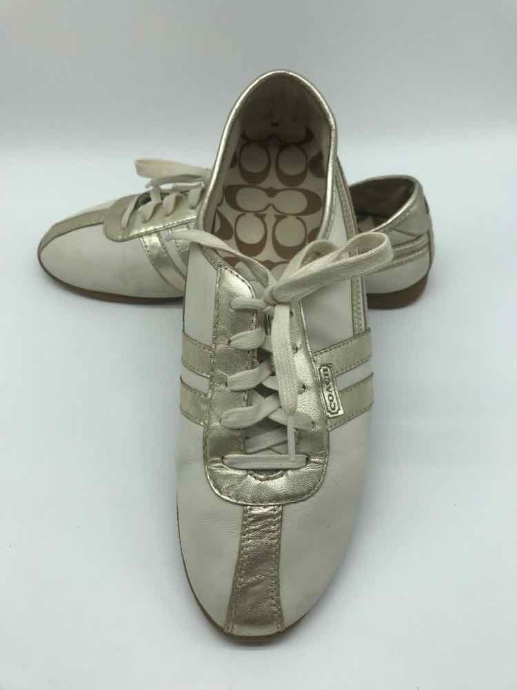 Coach Gold Size 8.5 Fashion Sneaker Athletic Shoes