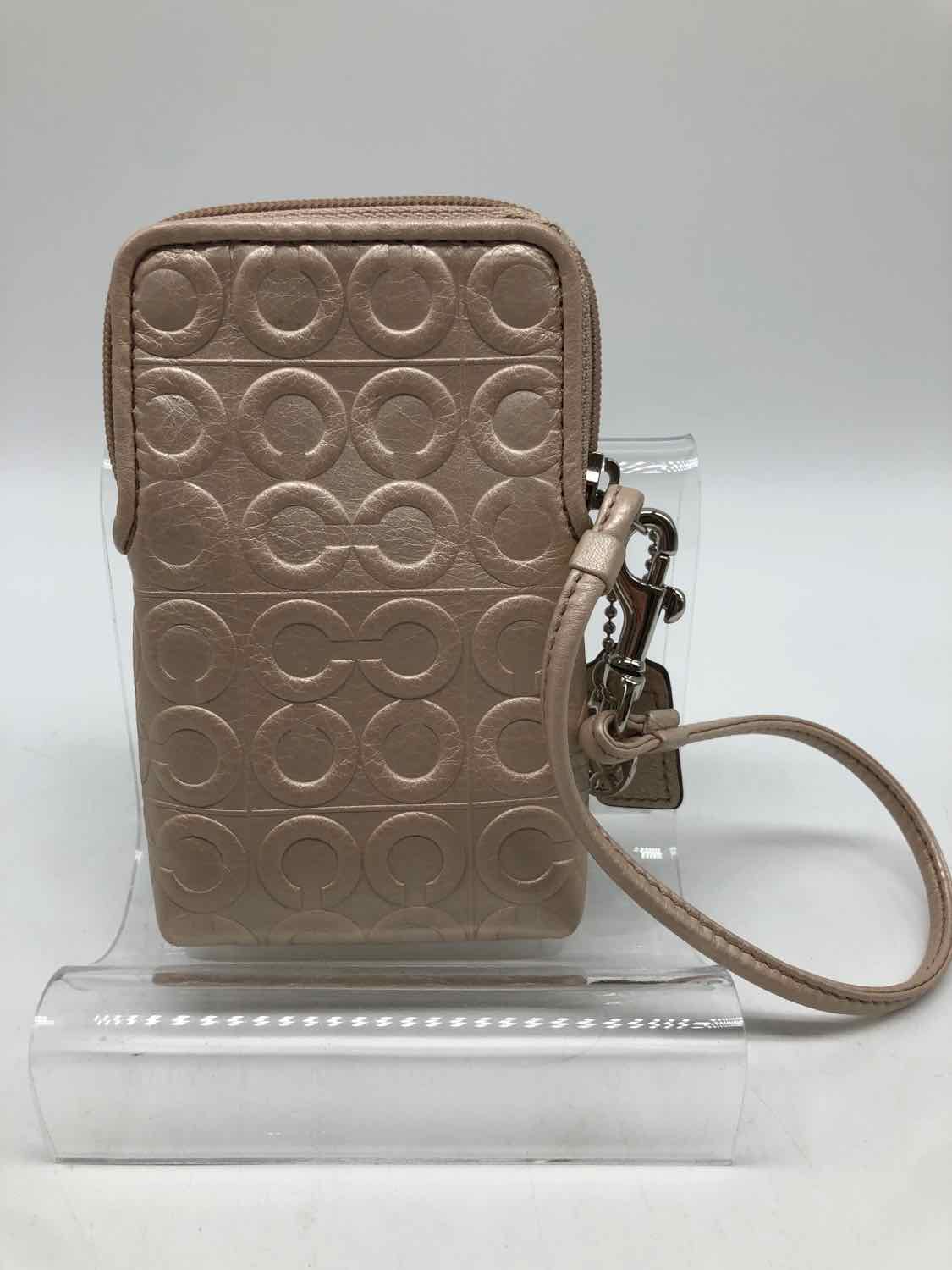 Coach Ivory Embossed Wristlet Wristlet