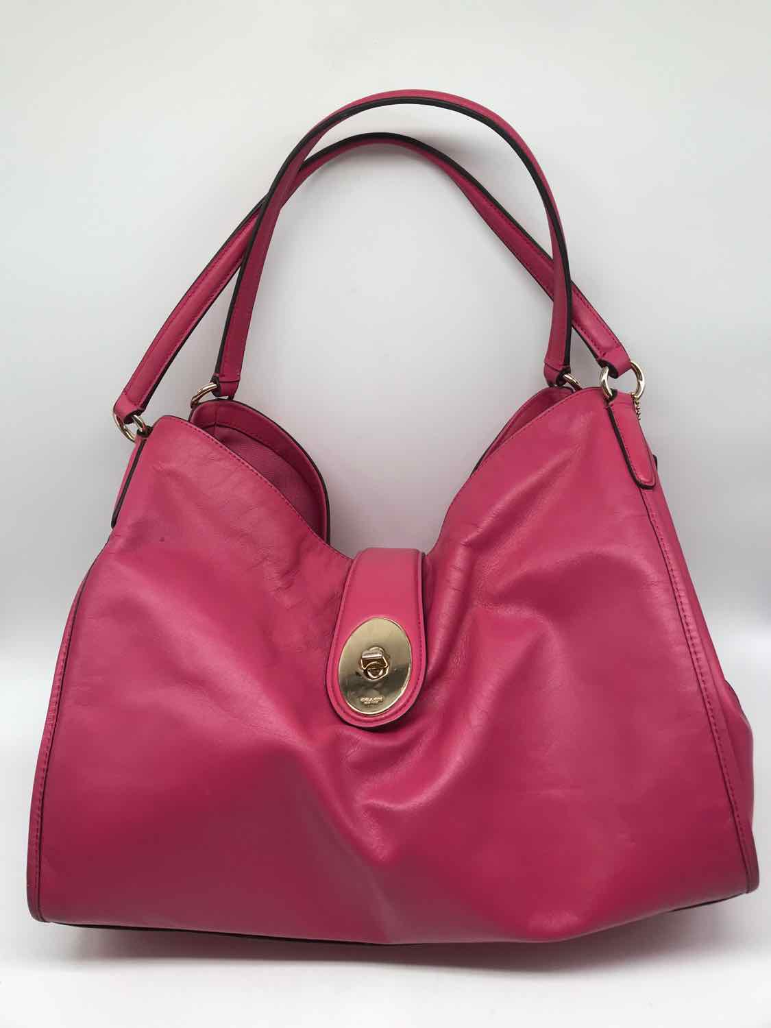 Coach Pink Geometric Shoulder Bag Leather Shoulder Bag