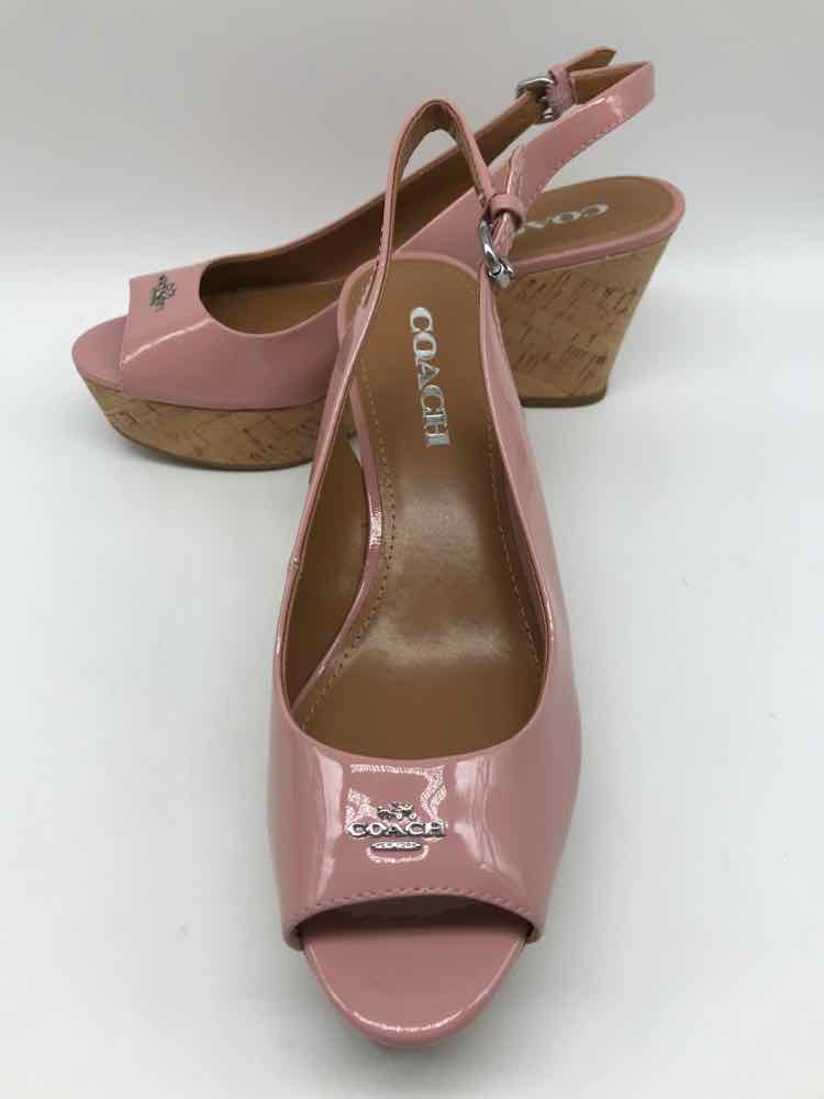 Coach Pink Size 7.5 Patent Slingback Sandals