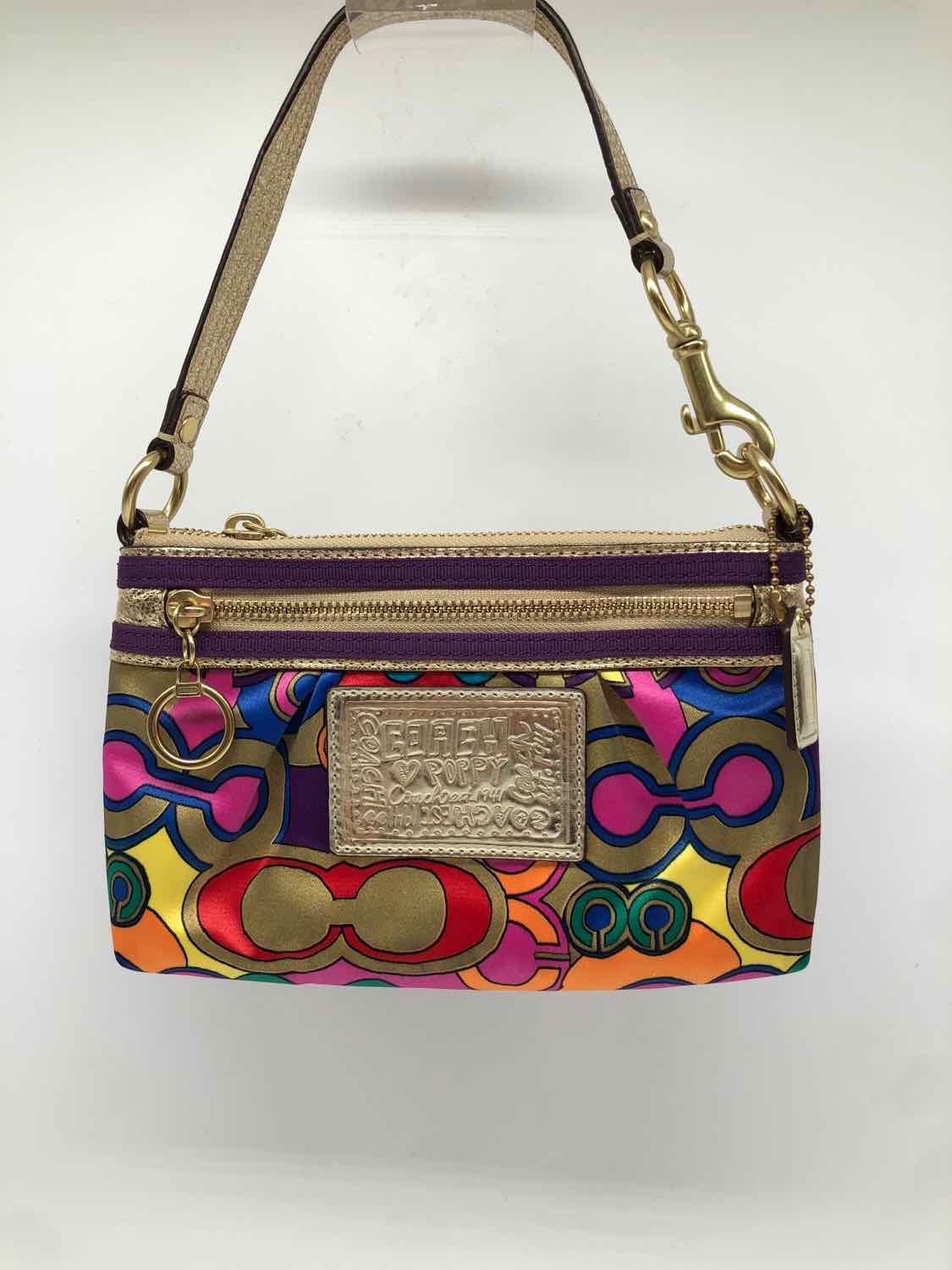 Coach Purple Monogram Shoulder Bag Shoulder Bag