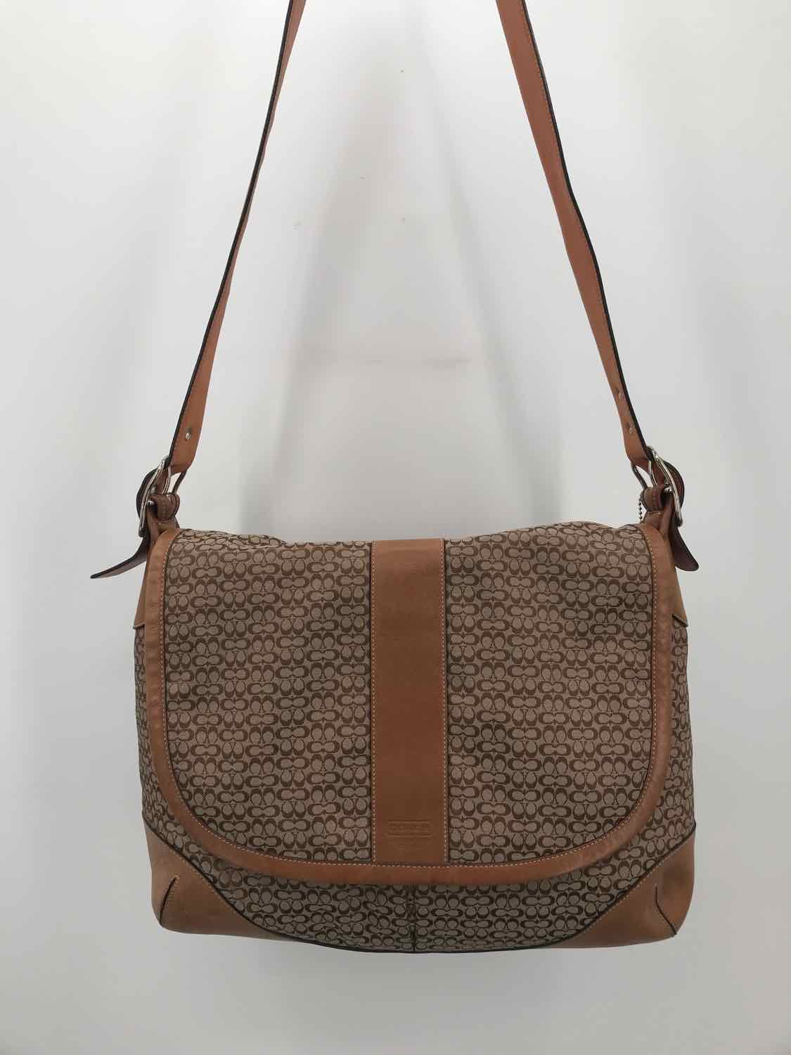 Coach Tan Monogram Monogram Saddle Bag