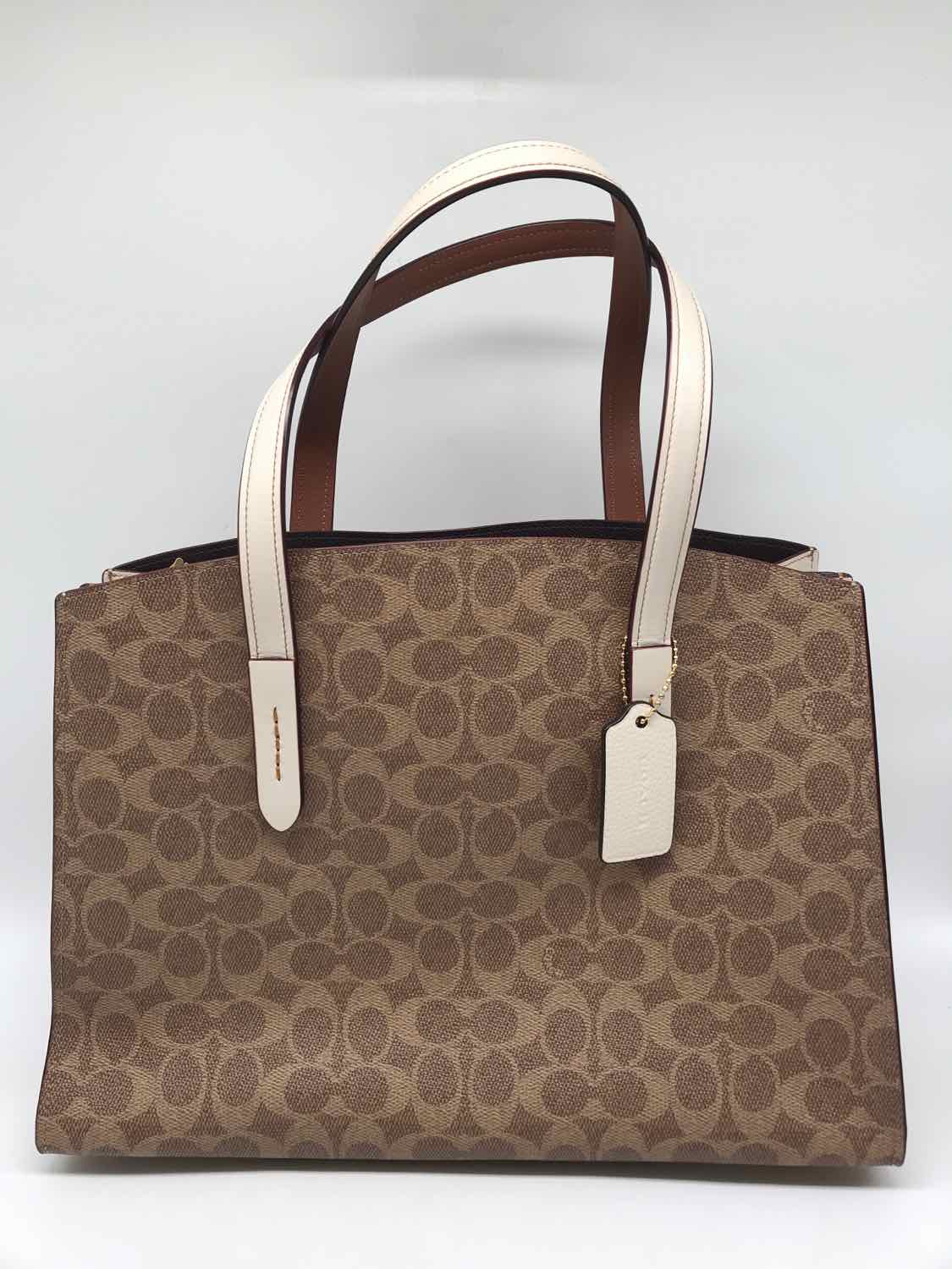 Coach Tan Monogram Shoulder Bag