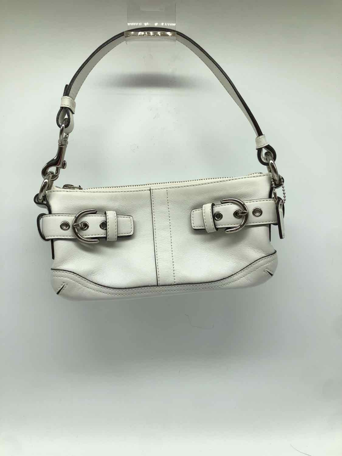 Coach White Shoulder Bag Leather Shoulder Bag