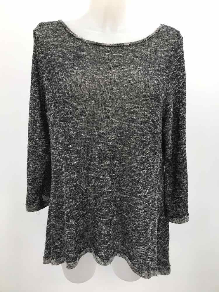 Coin1804 Grey Size XL Knitted Long Sleeve Blouse