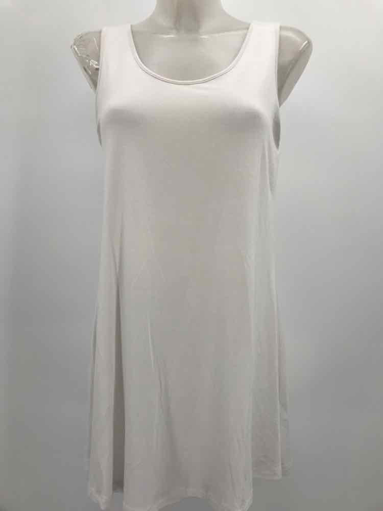 Comfy USA White Size Small Shift Short Sleeveless Dress