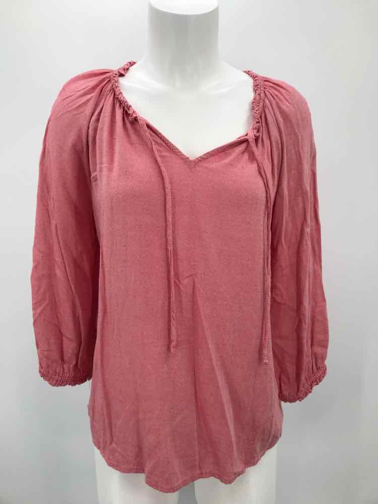 Como Blu Pink Size Large Long Sleeve Blouse